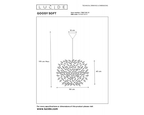 Сделать заказ Подвесной светильник LUCIDE 71367/50/31| VIVID-LIGHT.RU