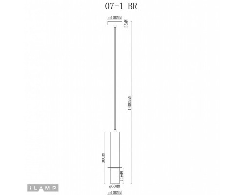 Сделать заказ Подвесной светильник iLamp 10706-1 WH-BR| VIVID-LIGHT.RU