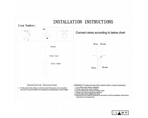 Оформить заказ Подвесной светильник iLamp 8121P WH| VIVID-LIGHT.RU