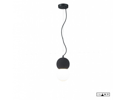 Купить Подвесной светильник iLamp 10694P/1-D100 BK-WH| VIVID-LIGHT.RU