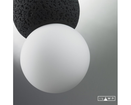 Купить Подвесной светильник iLamp 10694P/1-D100 BK-WH| VIVID-LIGHT.RU