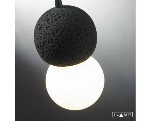 Купить Подвесной светильник iLamp 10694P/1-D100 BK-WH| VIVID-LIGHT.RU