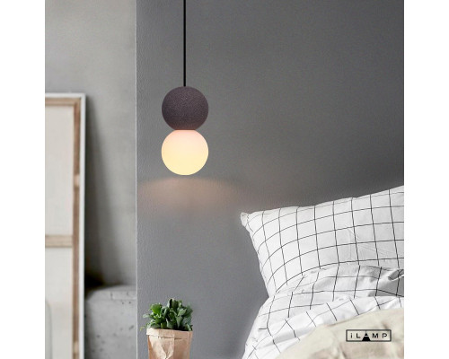 Купить Подвесной светильник iLamp 10694P/1-D100 BK-WH| VIVID-LIGHT.RU