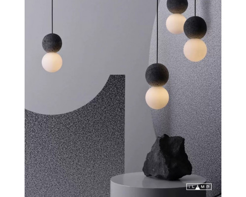Купить Подвесной светильник iLamp 10694P/1-D100 BK-WH| VIVID-LIGHT.RU
