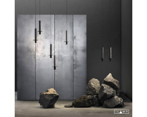 Сделать заказ Подвесной светильник iLamp 10704P/1-D150 BK-GR| VIVID-LIGHT.RU