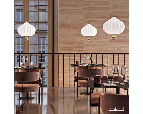 Оформить заказ Подвесной светильник iLamp 10808P/1 WH-GL| VIVID-LIGHT.RU