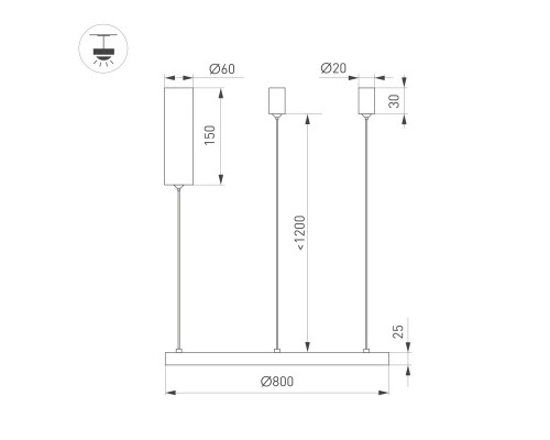 Сделать заказ Подвесной светильник Arlight 046248| VIVID-LIGHT.RU