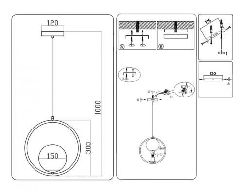 Купить Подвесной светильник Ambrella Light TR2592| VIVID-LIGHT.RU