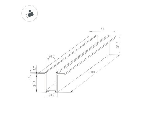 Оформить заказ Шинопровод Arlight 033245| VIVID-LIGHT.RU