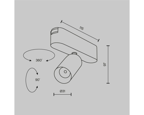 Заказать Светильник на шине Maytoni Technical TR103-1-5W4K-M-W| VIVID-LIGHT.RU