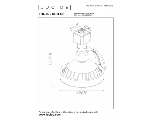 Заказать Светильник на шине LUCIDE 09954/01/30| VIVID-LIGHT.RU