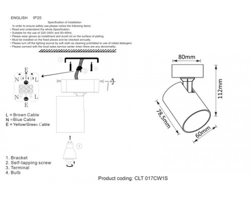 Заказать Спот Crystal Lux CLT 017CW1S WH| VIVID-LIGHT.RU