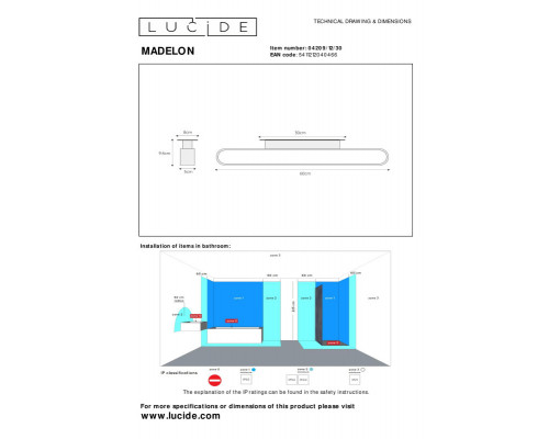 Купить Светильник для картин LUCIDE 04209/12/30| VIVID-LIGHT.RU
