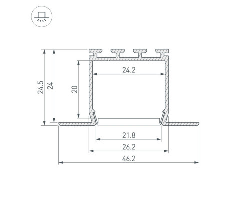 Купить Профиль Arlight 033134| VIVID-LIGHT.RU