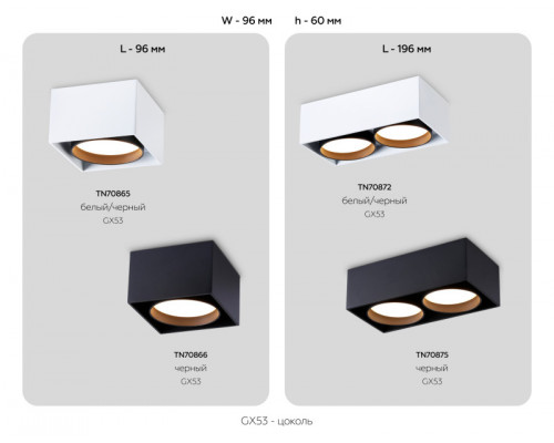 Сделать заказ Накладной светильник Ambrella Light TN70875| VIVID-LIGHT.RU