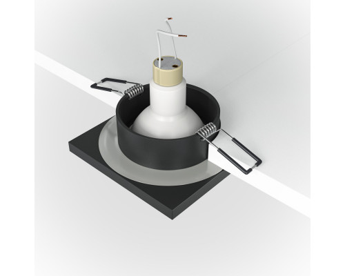 Оформить заказ Влагозащищенный светильник Maytoni Technical DL083-01-GU10-SQ-B| VIVID-LIGHT.RU