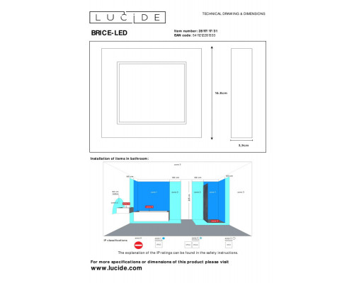Купить Влагозащищенный светильник LUCIDE 28117/17/31| VIVID-LIGHT.RU