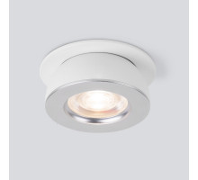 Встраиваемый светильник Elektrostandard Pruno белый/серебро 8W 4200К (25080/LED)