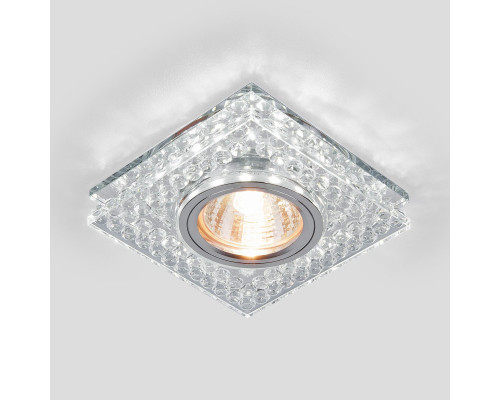 Купить Встраиваемый светильник Elektrostandard 8391 MR16 CL/SL прозрачный/серебро| VIVID-LIGHT.RU