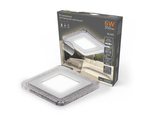 Оформить заказ Встраиваемый светильник Gauss BL320| VIVID-LIGHT.RU