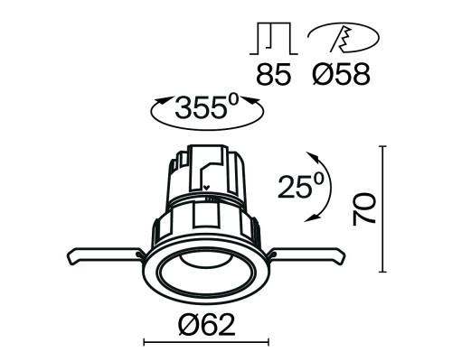 Сделать заказ Встраиваемый светильник Maytoni Technical DL057-7W3K-W| VIVID-LIGHT.RU