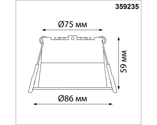 Купить Встраиваемый светильник Novotech 359235| VIVID-LIGHT.RU