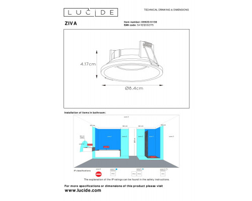 Оформить заказ Встраиваемый светильник LUCIDE 09923/01/30| VIVID-LIGHT.RU