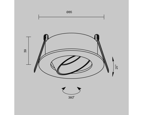Купить Встраиваемый светильник Maytoni Technical DL061-GU10-B| VIVID-LIGHT.RU