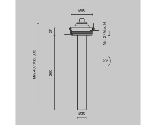 Оформить заказ Встраиваемый светильник Maytoni Technical C140TRS-L300-7W3K-W| VIVID-LIGHT.RU
