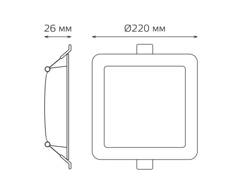 Заказать Встраиваемый светильник Gauss 998520224| VIVID-LIGHT.RU