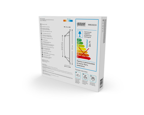 Заказать Встраиваемый светильник Gauss 998520224| VIVID-LIGHT.RU