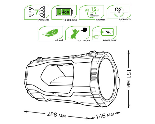 Заказать Фонарь Gauss GF703| VIVID-LIGHT.RU