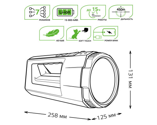 Оформить заказ Фонарь Gauss GF702| VIVID-LIGHT.RU