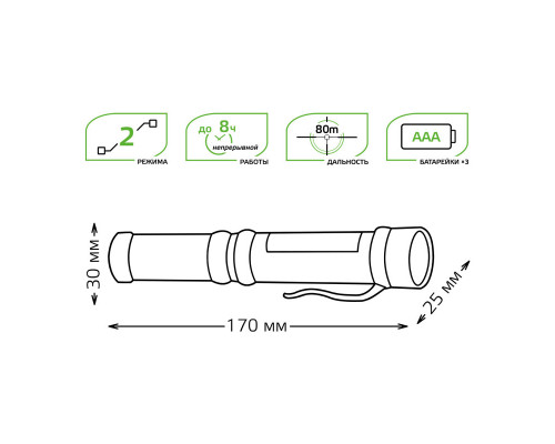 Купить Фонарь Gauss GF109| VIVID-LIGHT.RU