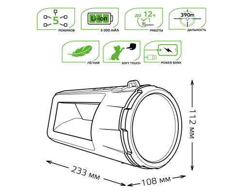 Сделать заказ Фонарь Gauss GF701| VIVID-LIGHT.RU
