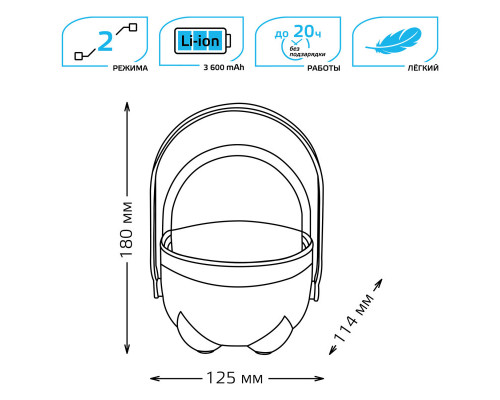 Купить Фонарь Gauss GF002| VIVID-LIGHT.RU