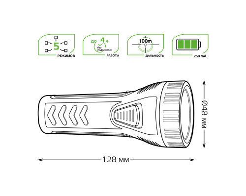Оформить заказ Фонарь Gauss GF101| VIVID-LIGHT.RU