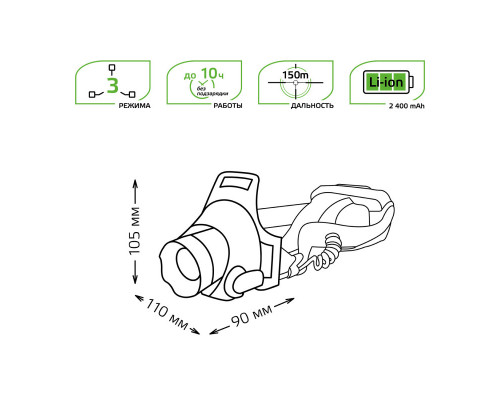 Оформить заказ Фонарь Gauss GF407| VIVID-LIGHT.RU