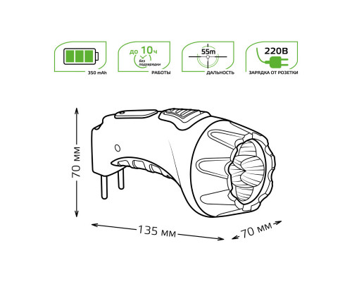 Заказать Фонарь Gauss GF104| VIVID-LIGHT.RU