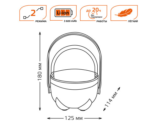 Сделать заказ Фонарь Gauss GF001| VIVID-LIGHT.RU