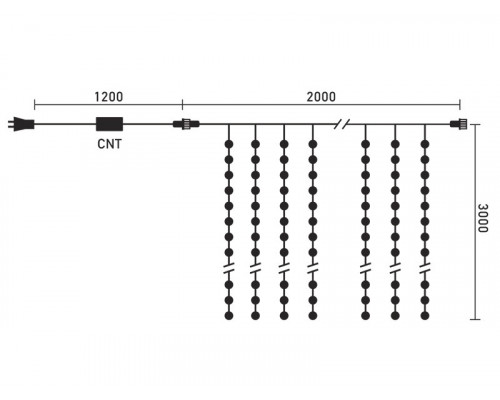 Сделать заказ Светодиодный занавес Laitcom PCL600NOT-10-2W| VIVID-LIGHT.RU