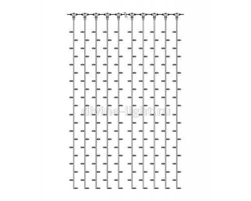 Сделать заказ Светодиодный занавес Laitcom PCL601-10-2WW| VIVID-LIGHT.RU