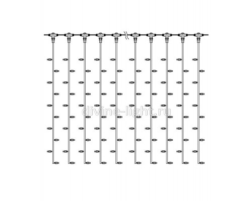 Оформить заказ Светодиодный занавес Laitcom PCL602BL-10-2W| VIVID-LIGHT.RU
