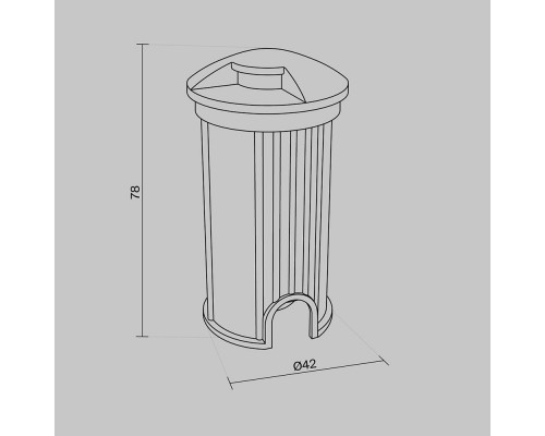 Оформить заказ Тротуарный светильник Maytoni O044DL-L1S3K1| VIVID-LIGHT.RU
