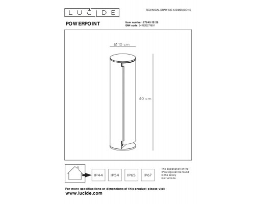 Оформить заказ Уличный блок розеток LUCIDE 27849/12/29| VIVID-LIGHT.RU