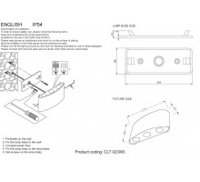 Светильник настенный Crystal Lux CLT 023W3 WH