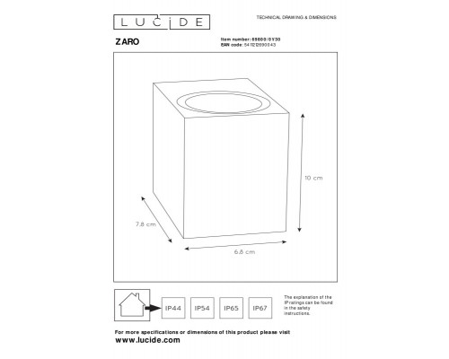 Оформить заказ Светильник настенный LUCIDE 69800/01/30| VIVID-LIGHT.RU