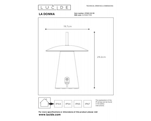 Заказать Уличный светильник LUCIDE 27500/02/29| VIVID-LIGHT.RU