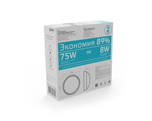 Сделать заказ Пылевлагозащищенный светильник Gauss 141411208| VIVID-LIGHT.RU