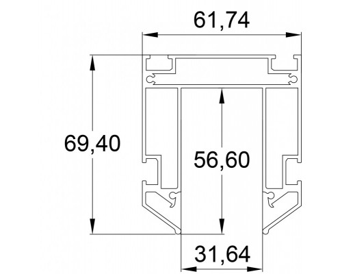 Оформить заказ Профиль для шинопроводов Denkirs TR3040-AL| VIVID-LIGHT.RU